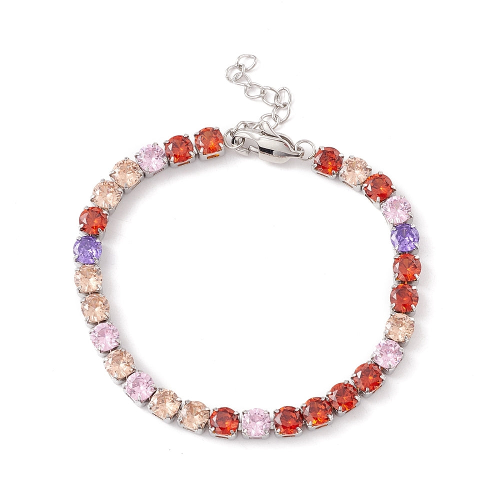 Colorful tennis bracelet