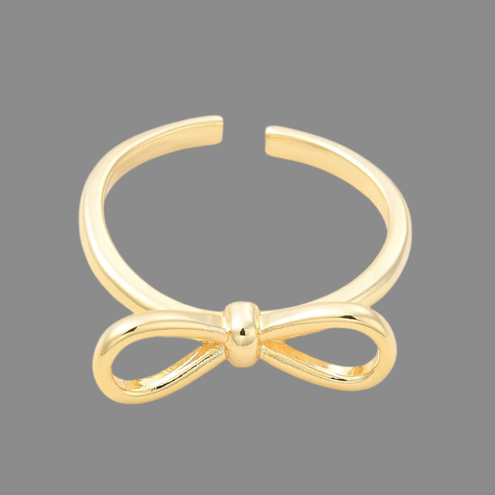 Gold bow ring