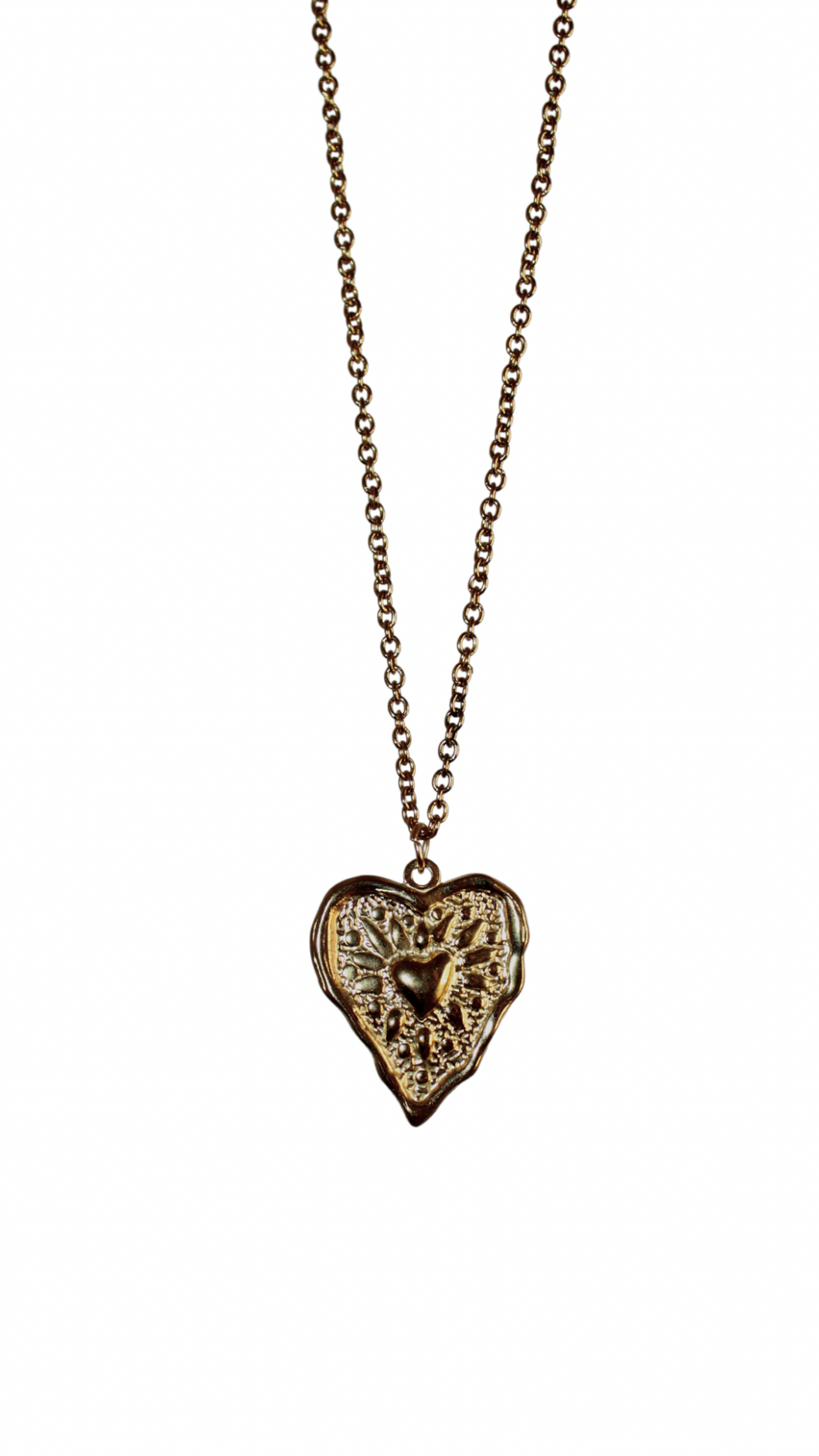 Golden heart necklace