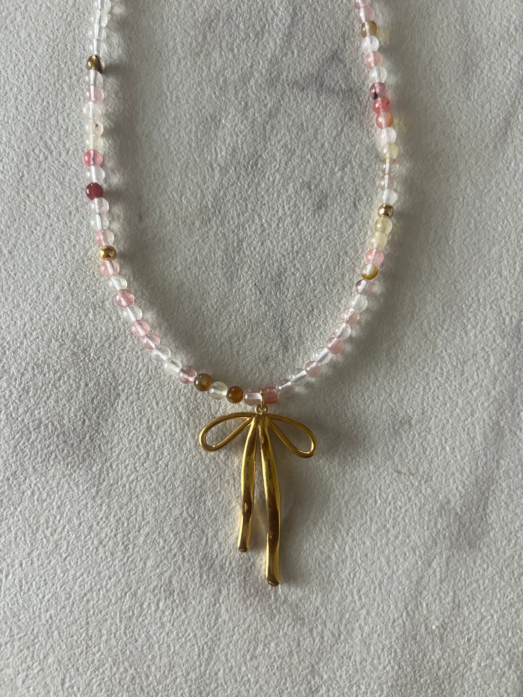 Stacey bow necklace