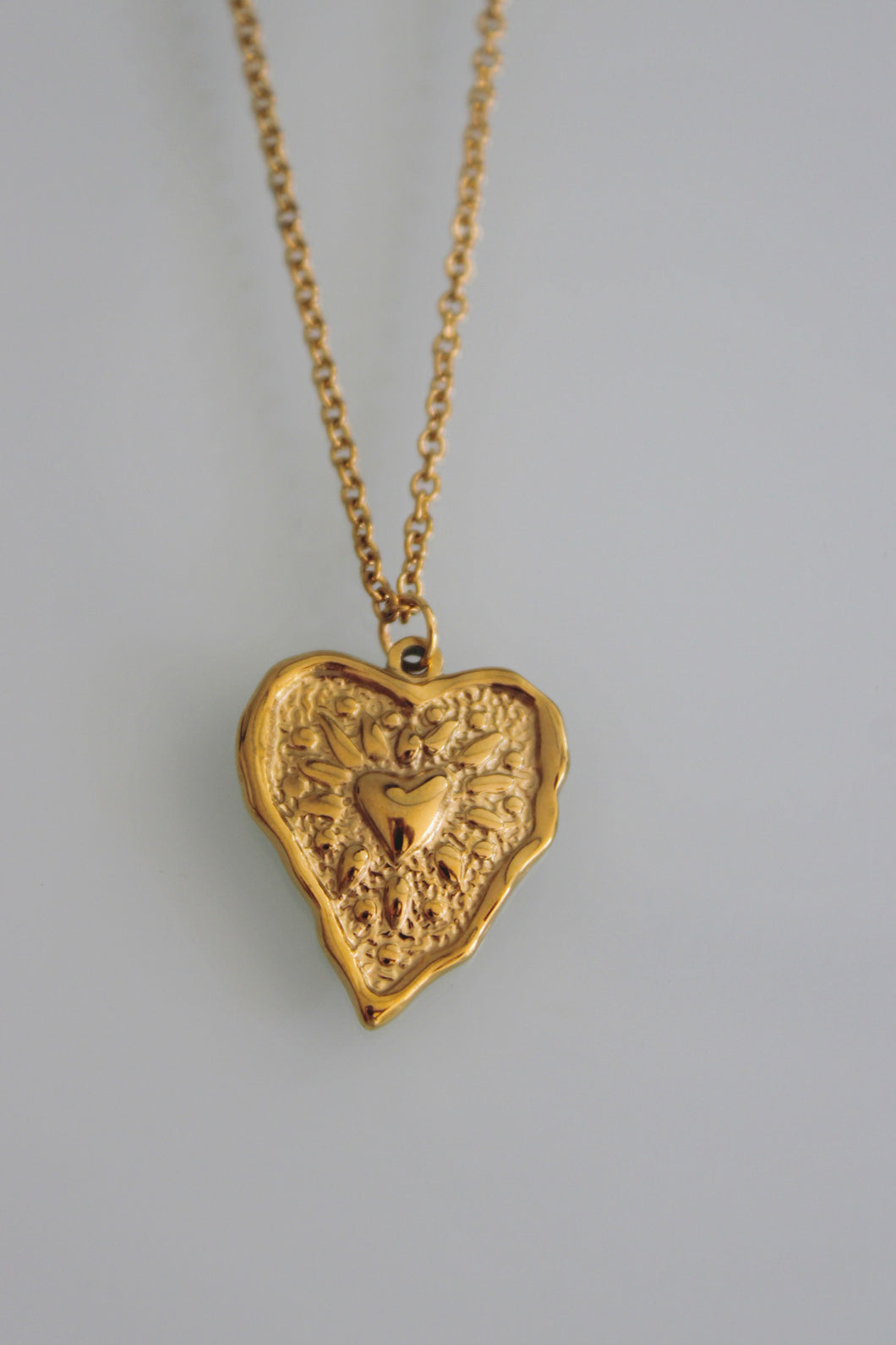 Golden heart necklace