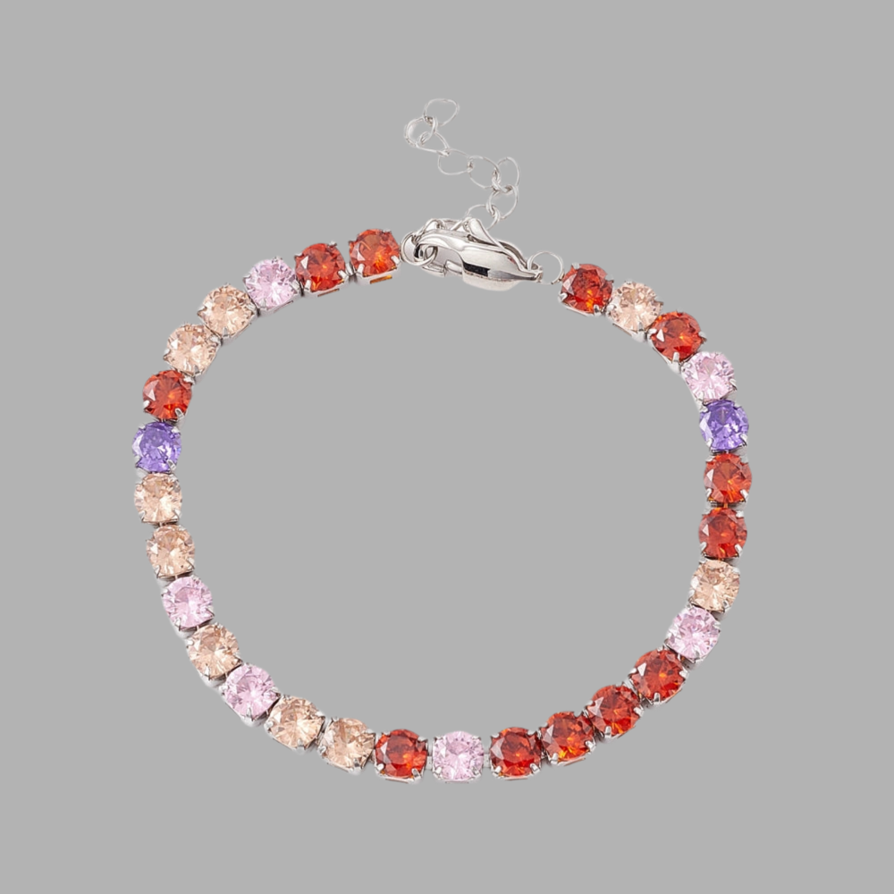 Colorful tennis bracelet