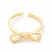 Cargar imagen en el visor de la galería, Gold bow ring
