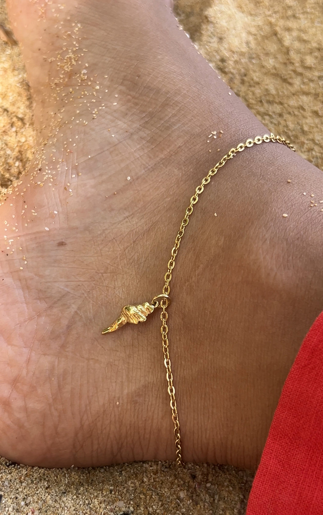Pulsera de Pie Stainless Steel - Caracol Dorado